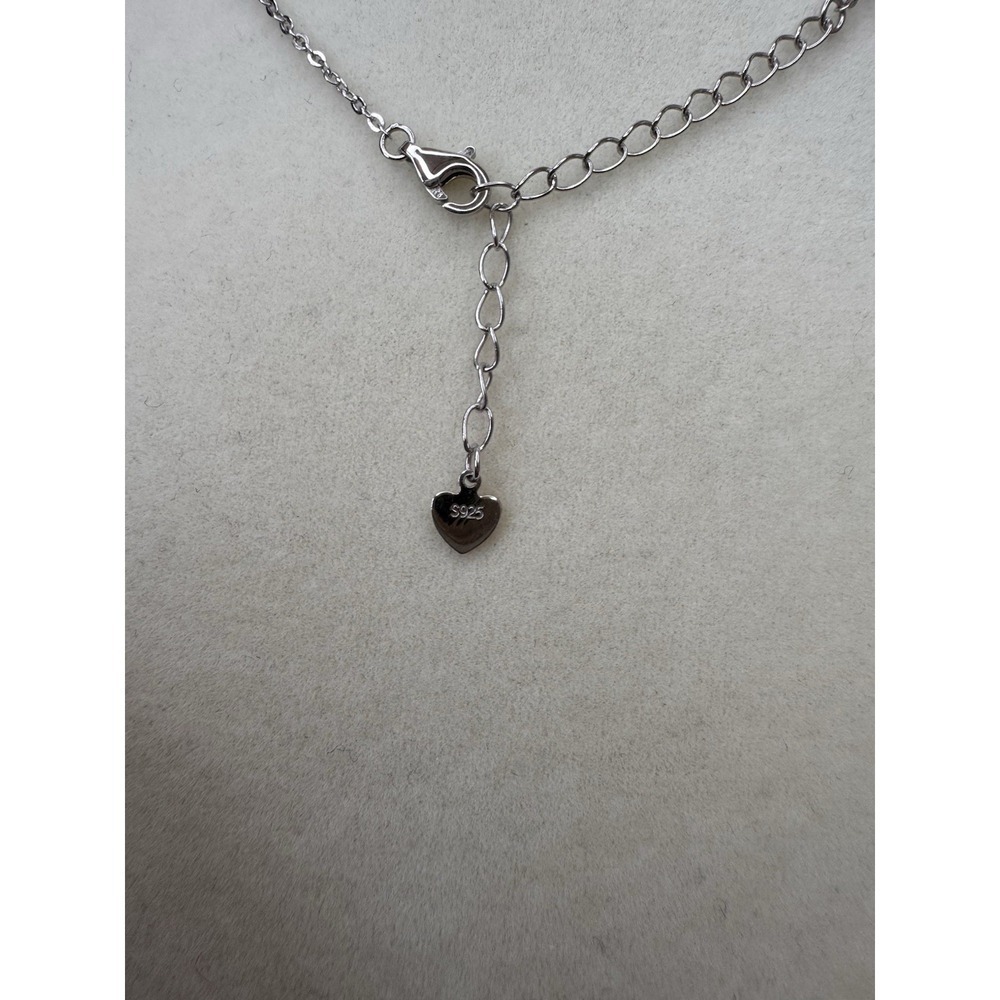 New 925 Sterling Silver W/ MOISSANITE Cross Pendant Chain 16-18inch 107MP - Picture 6 of 8